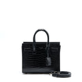SAINT LAURENT/YSL SAC DE JOUR NANO CROC EMBOSSED BLACK SHW