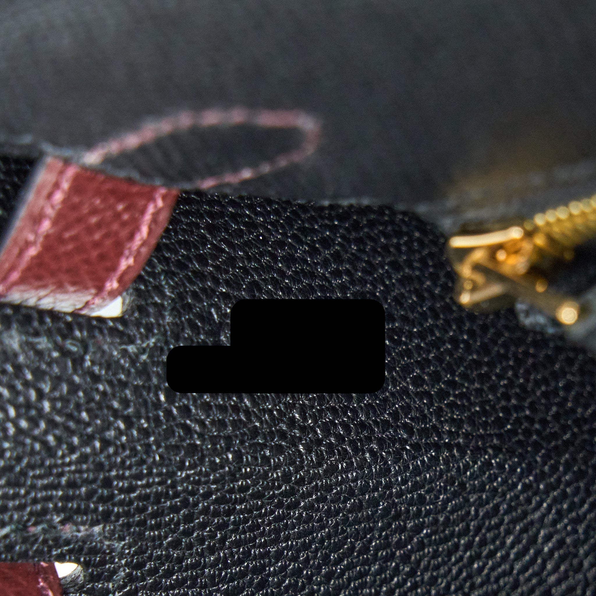 HERMES KELLY 25 SPECIAL ORDER EPSOM BLACK/ ROUGE H LGHW