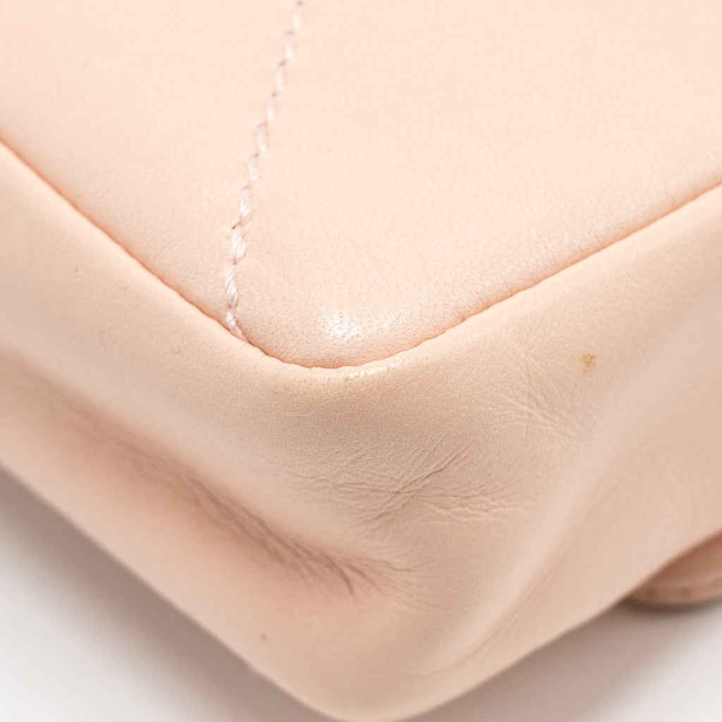 CHANEL VINTAGE GIANT CC FLAP BAG LAMBSKIN ROSE CLAIR SHW