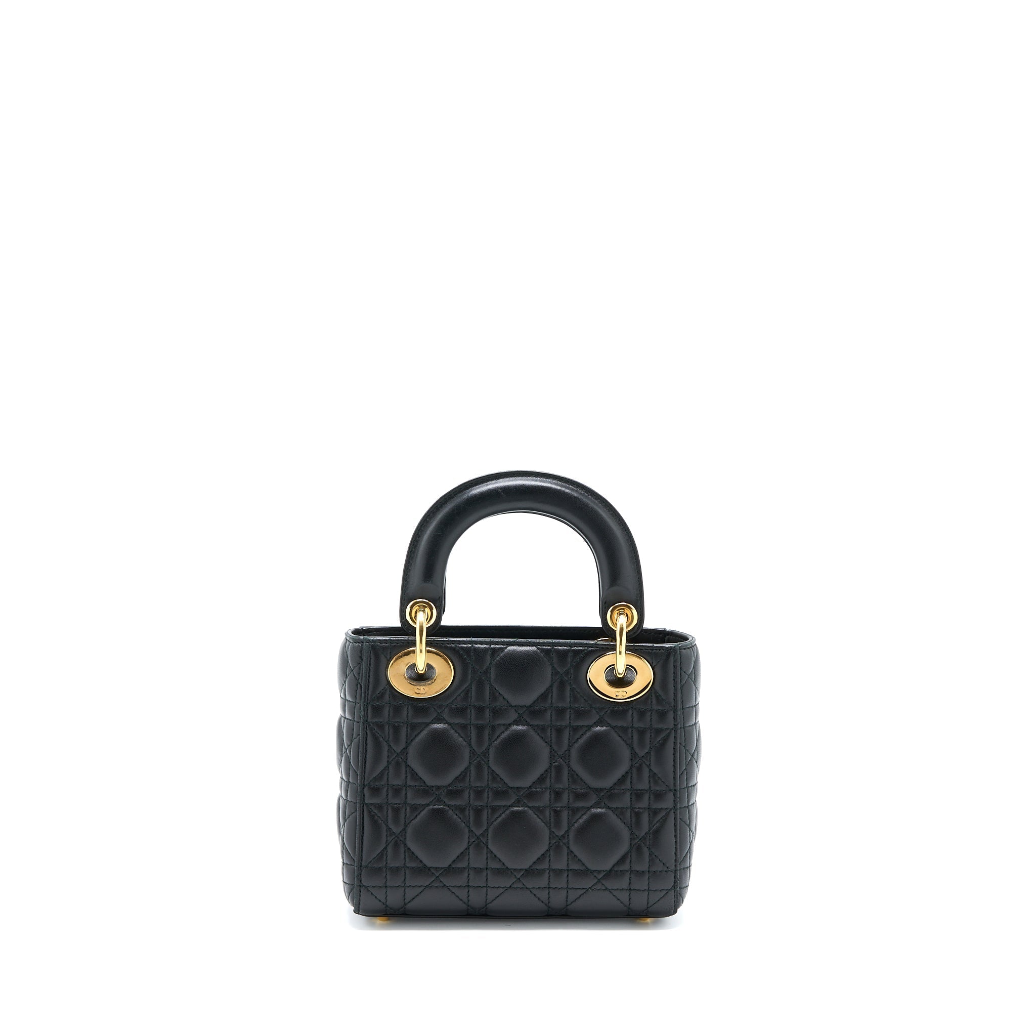 DIOR MINI LADY DIOR LAMBSKIN BLACK GHW