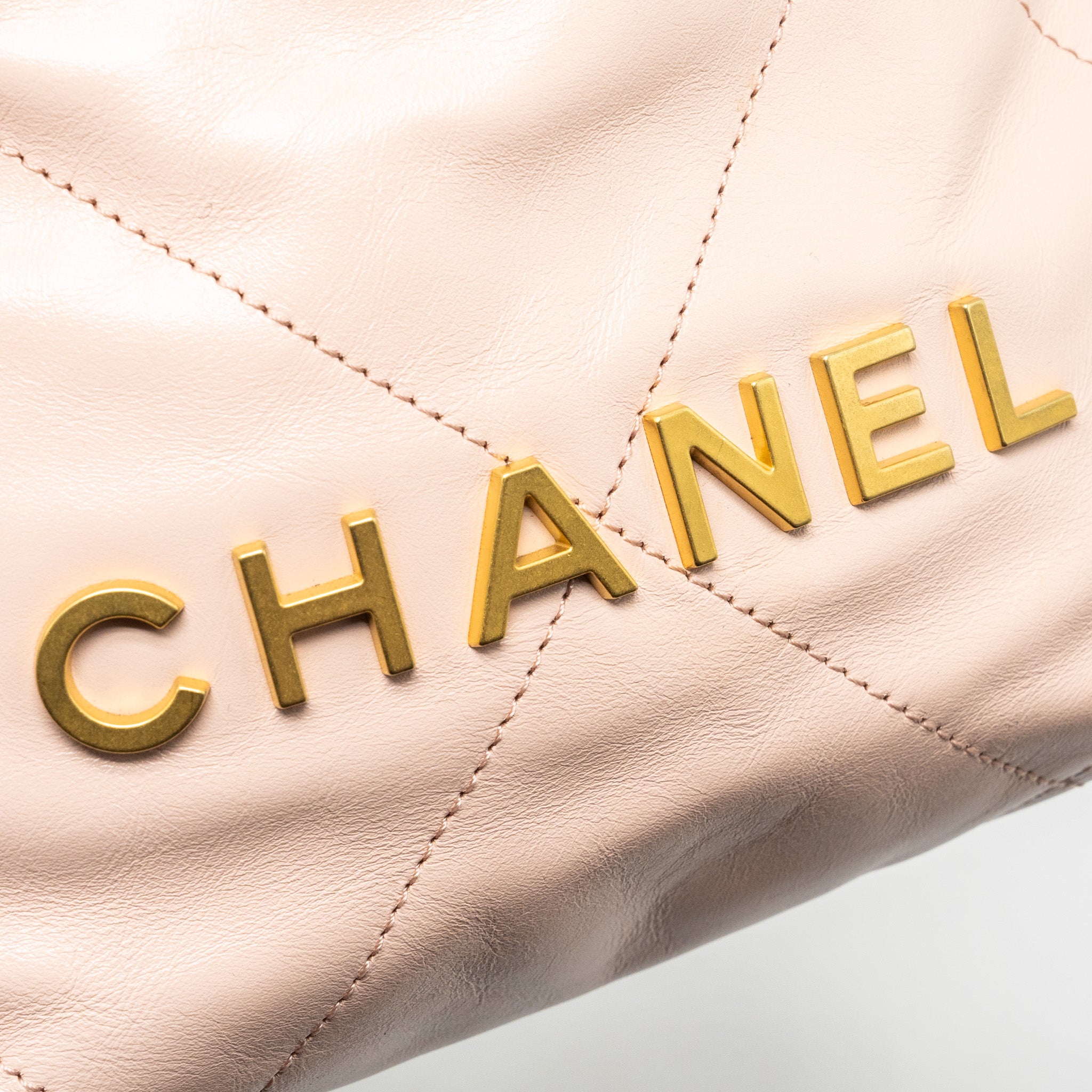 CHANEL MINI 22 BAG SHINY CALFSKIN PINK GHW (MICROCHIP)