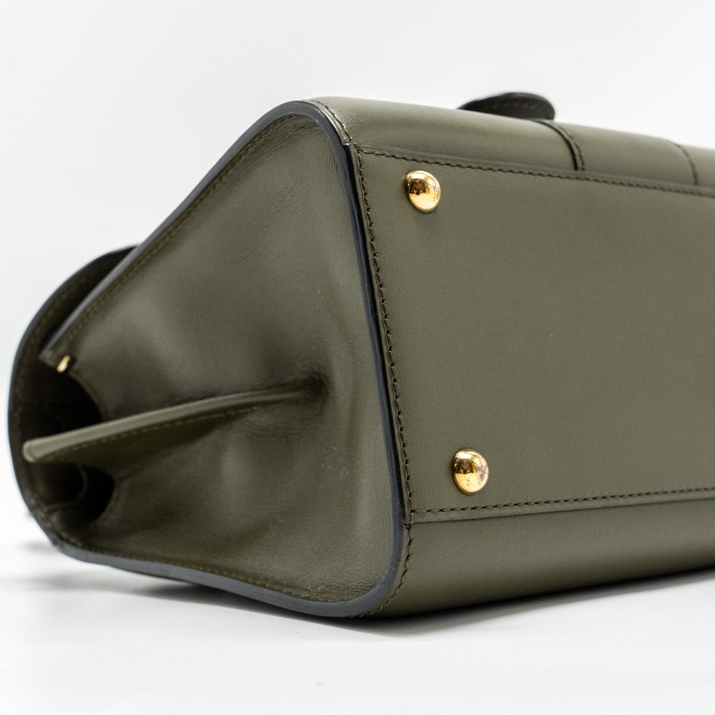 DELVAUX MINI BRILLIANT BAG CALFSKIN OLIVE LGHW