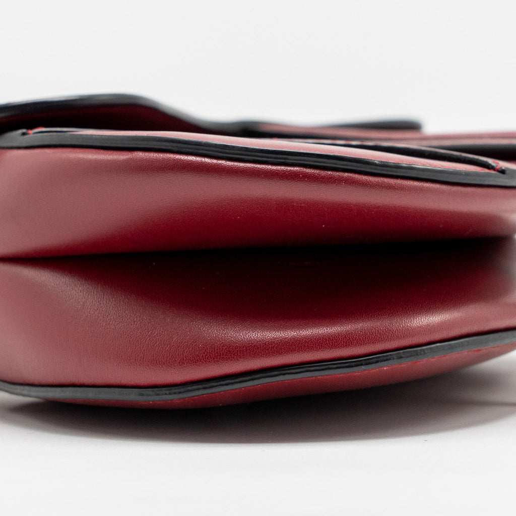 DIOR MINI SADDLE BAG CALFSKIN RED GHW
