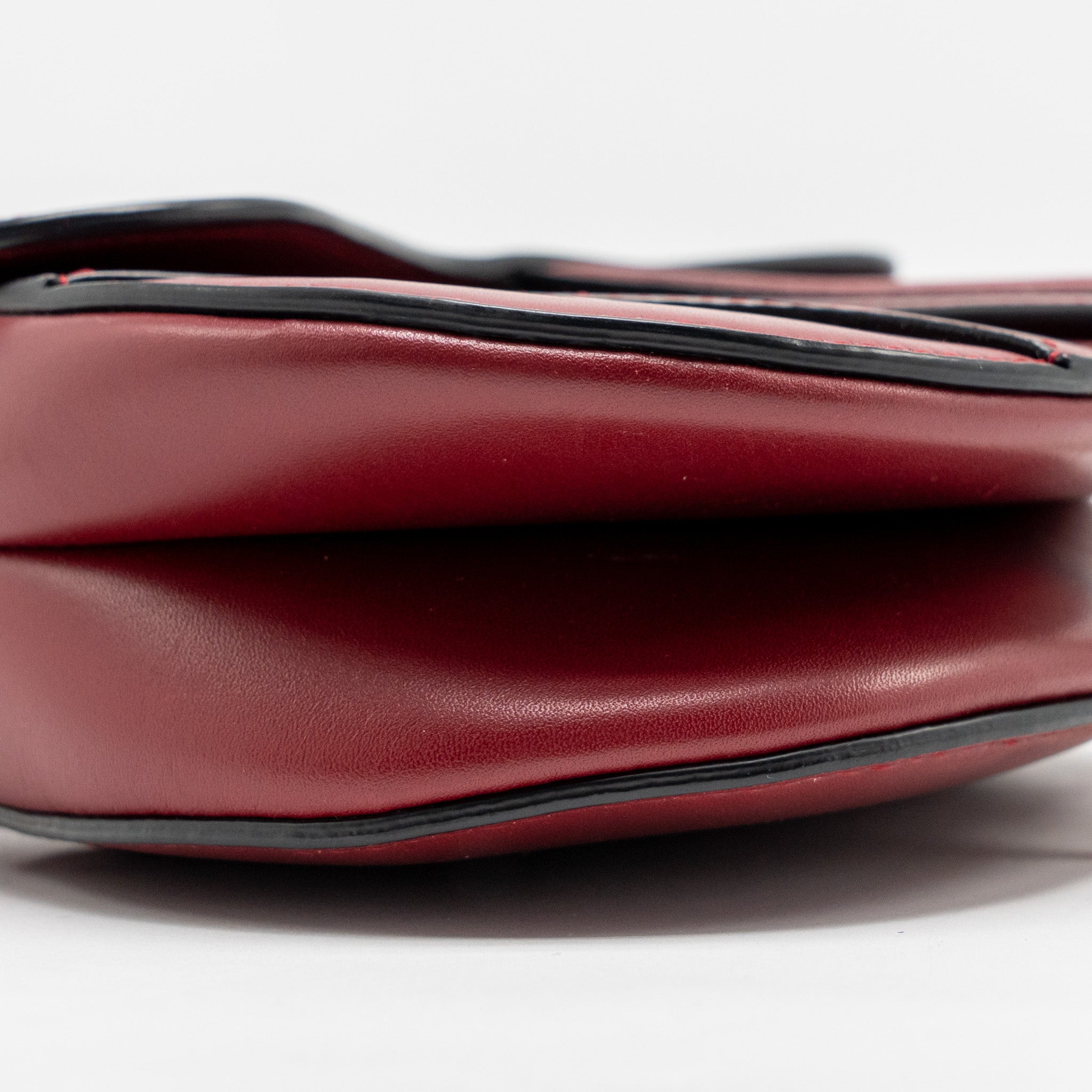 DIOR MINI SADDLE BAG CALFSKIN RED GHW