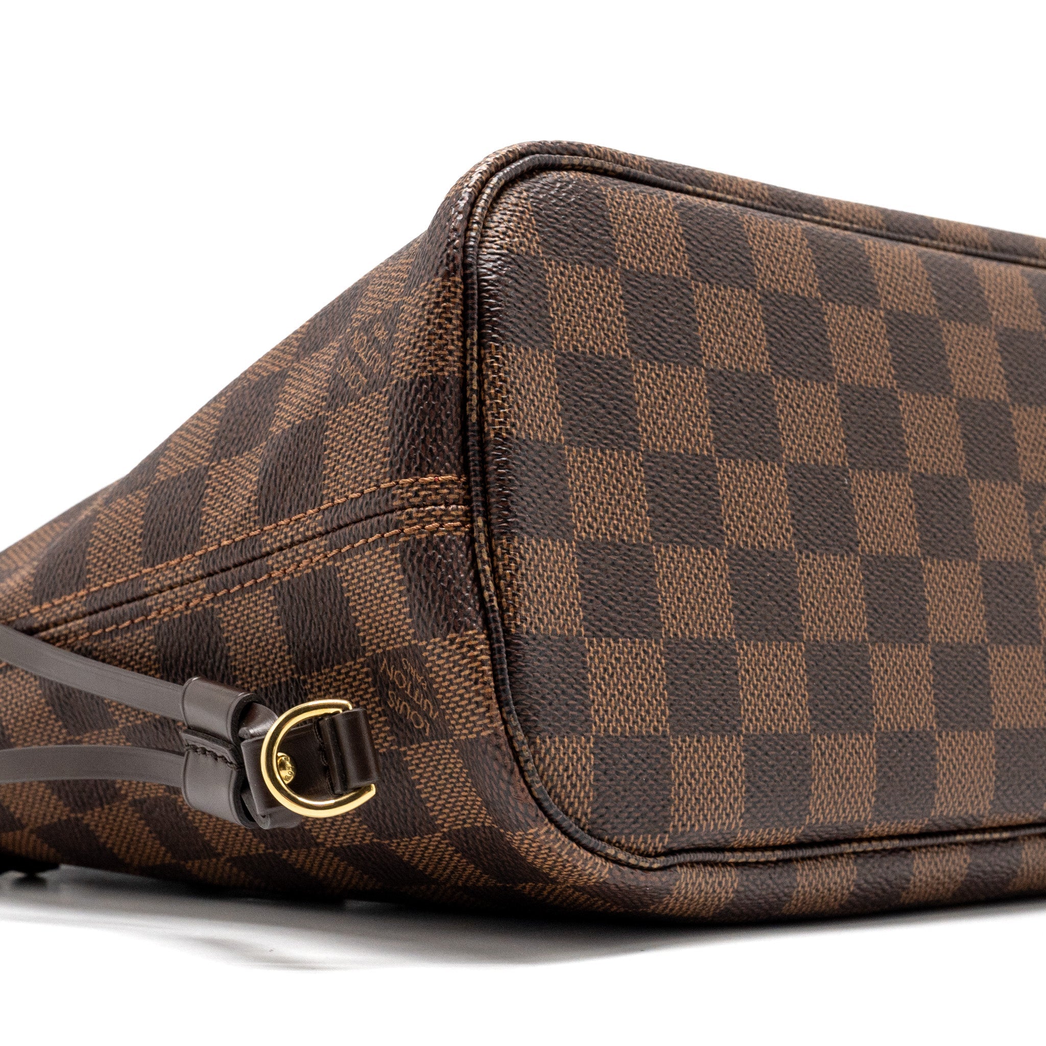 LOUIS VUITTON NEVERFULL PM DAMIER EBENE CANVAS GHW