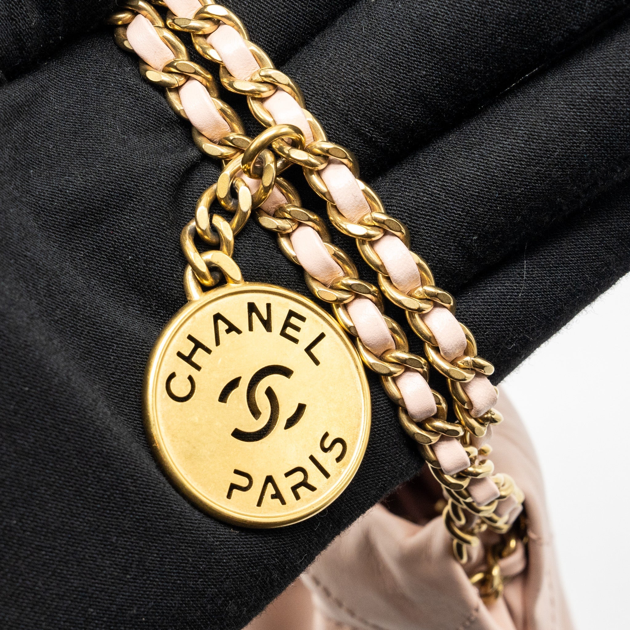 CHANEL MINI 22 BAG SHINY CALFSKIN PINK GHW (MICROCHIP)