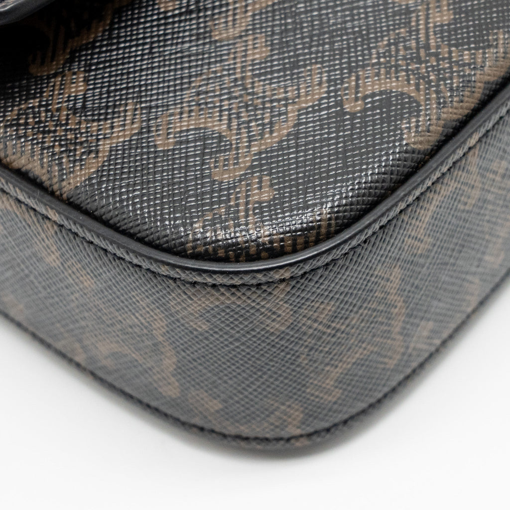 CELINE TRIOMPHE SHOULDER BAG CLAUDE CANVAS TAN GHW