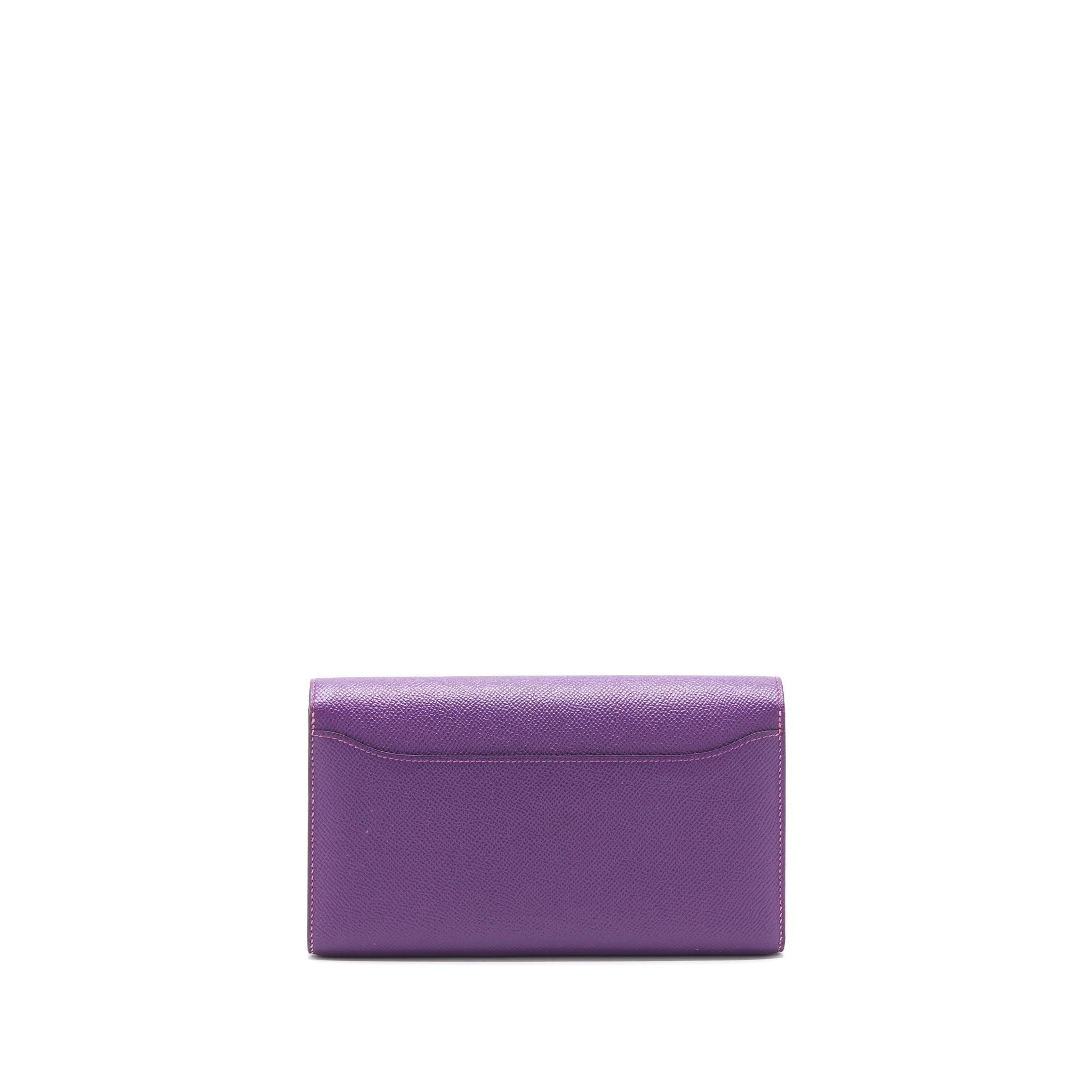 HERMES CONSTANCE WALLET EPSOM PURPLE SHW