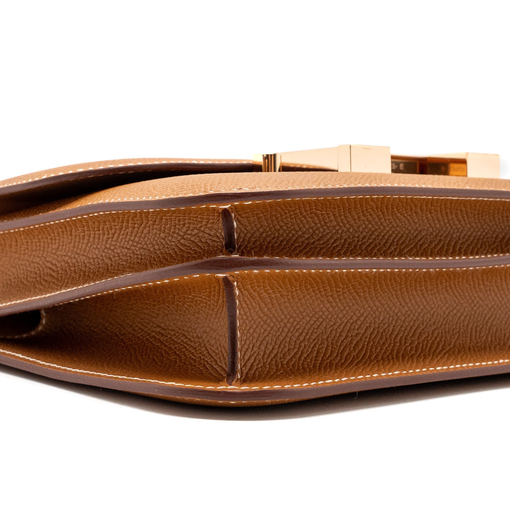HERMES MINI CONSTANCE EPSOM GOLD RGHW