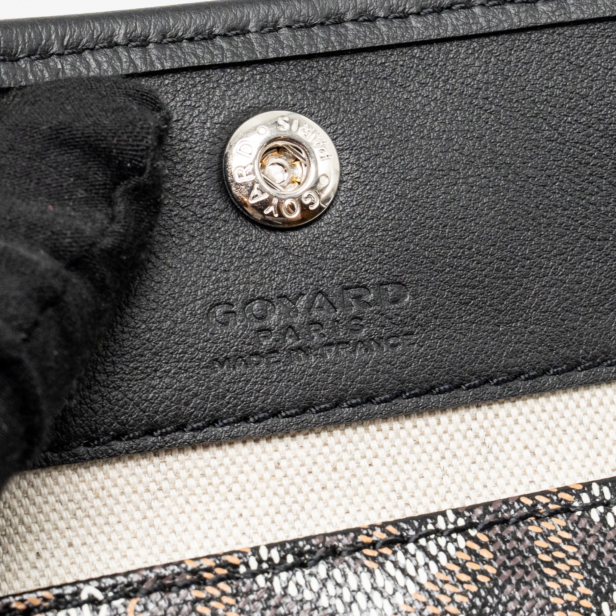 GOYARD MINI ANJOU TOTE GOYARDINE CANVAS / LEATHER BLACK SHW