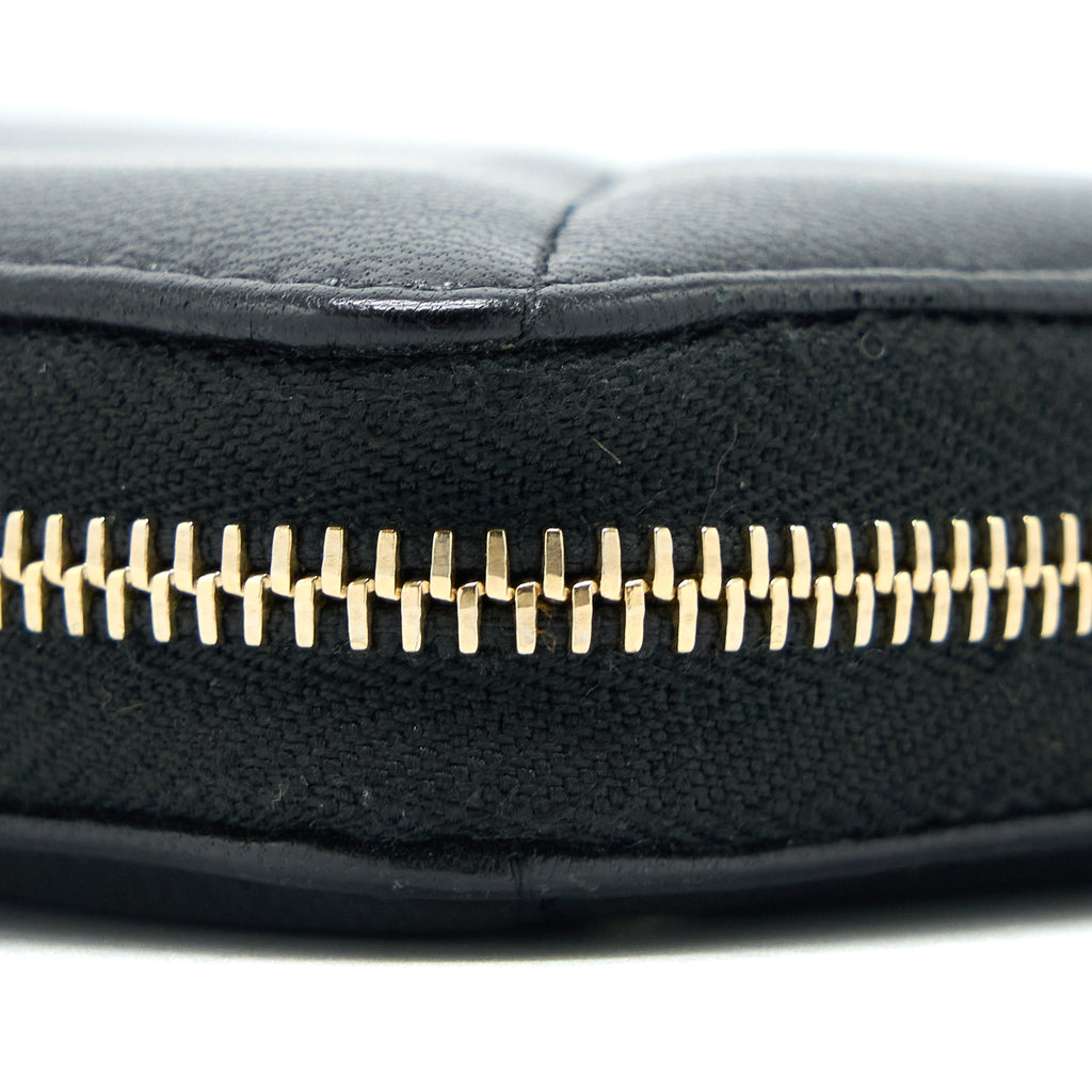CHANEL 19 ZIP WALLET GOATSKIN BLACK GHW