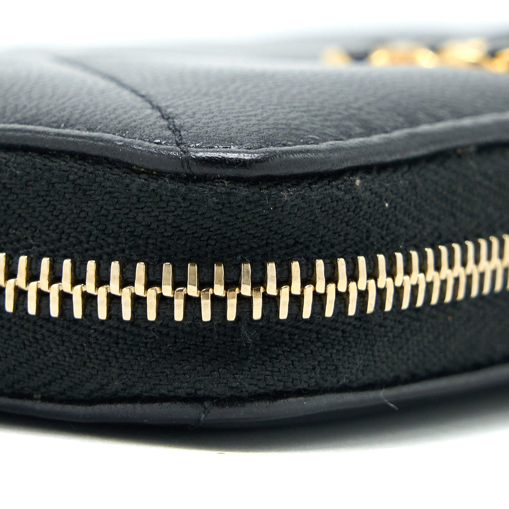 CHANEL 19 ZIP WALLET GOATSKIN BLACK GHW