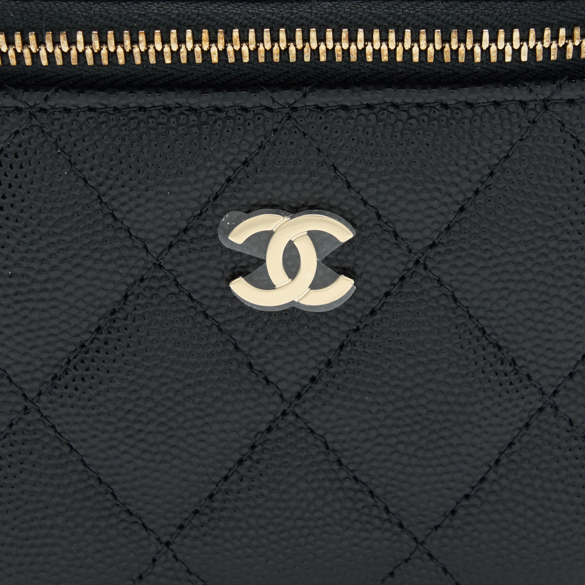 CHANEL MINI VANITY WITH CHAIN CAVIAR BLACK LGHW