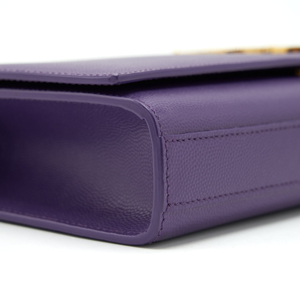 SAINT LAURENT/YSL CLUTCH CAVIAR PURPLE GHW
