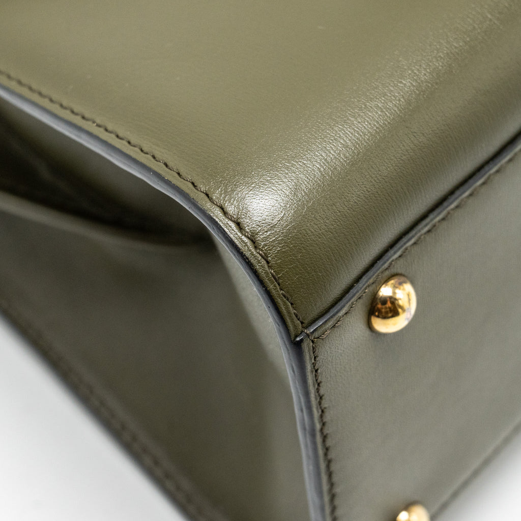 DELVAUX MINI BRILLIANT BAG CALFSKIN OLIVE LGHW