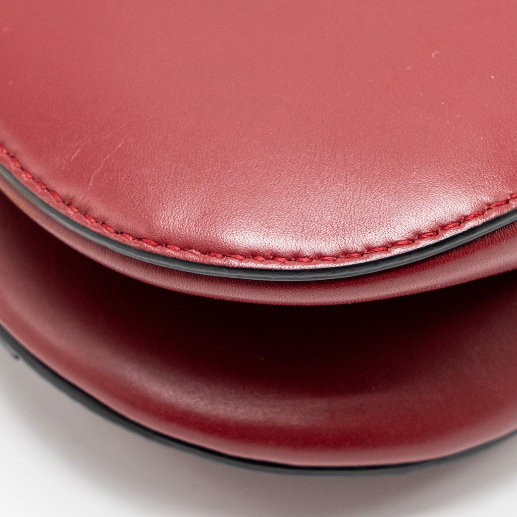 DIOR MINI SADDLE BAG CALFSKIN RED GHW