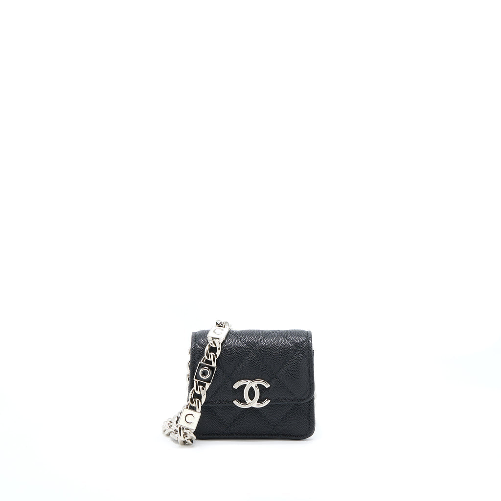 CHANEL CLUTCH WITH CHAIN CAVIAR BLACK SHW