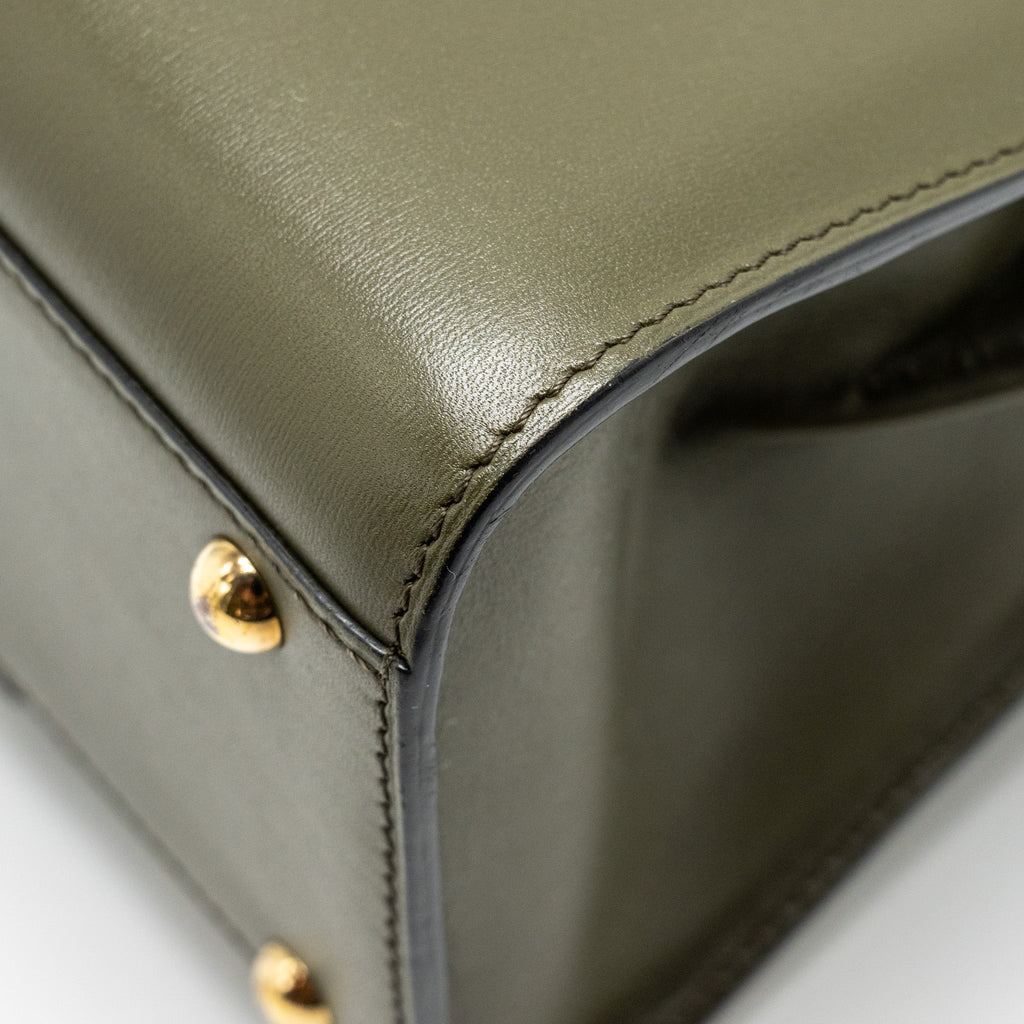 DELVAUX MINI BRILLIANT BAG CALFSKIN OLIVE LGHW