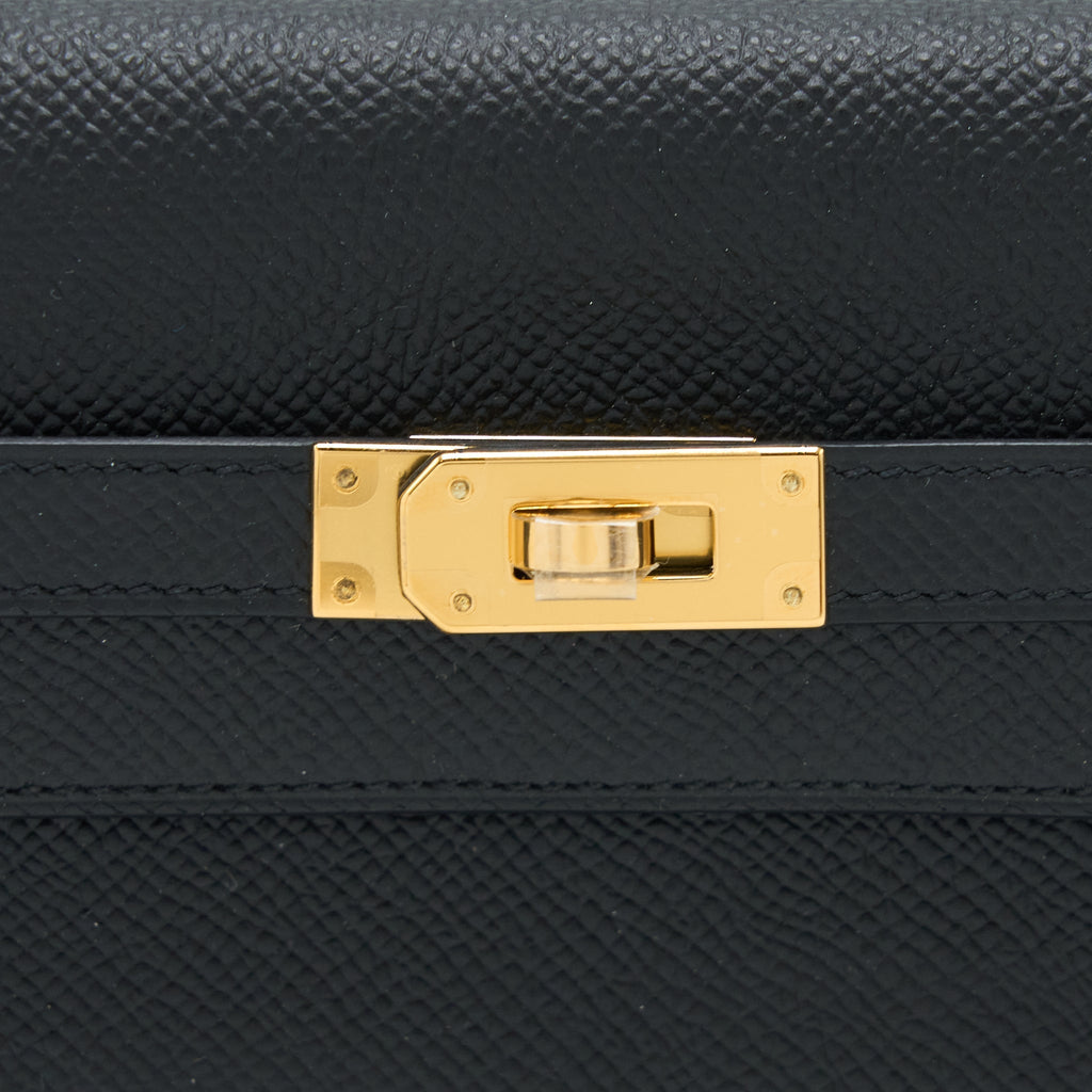 HERMES KELLY TO GO EPSOM BLACK GHW