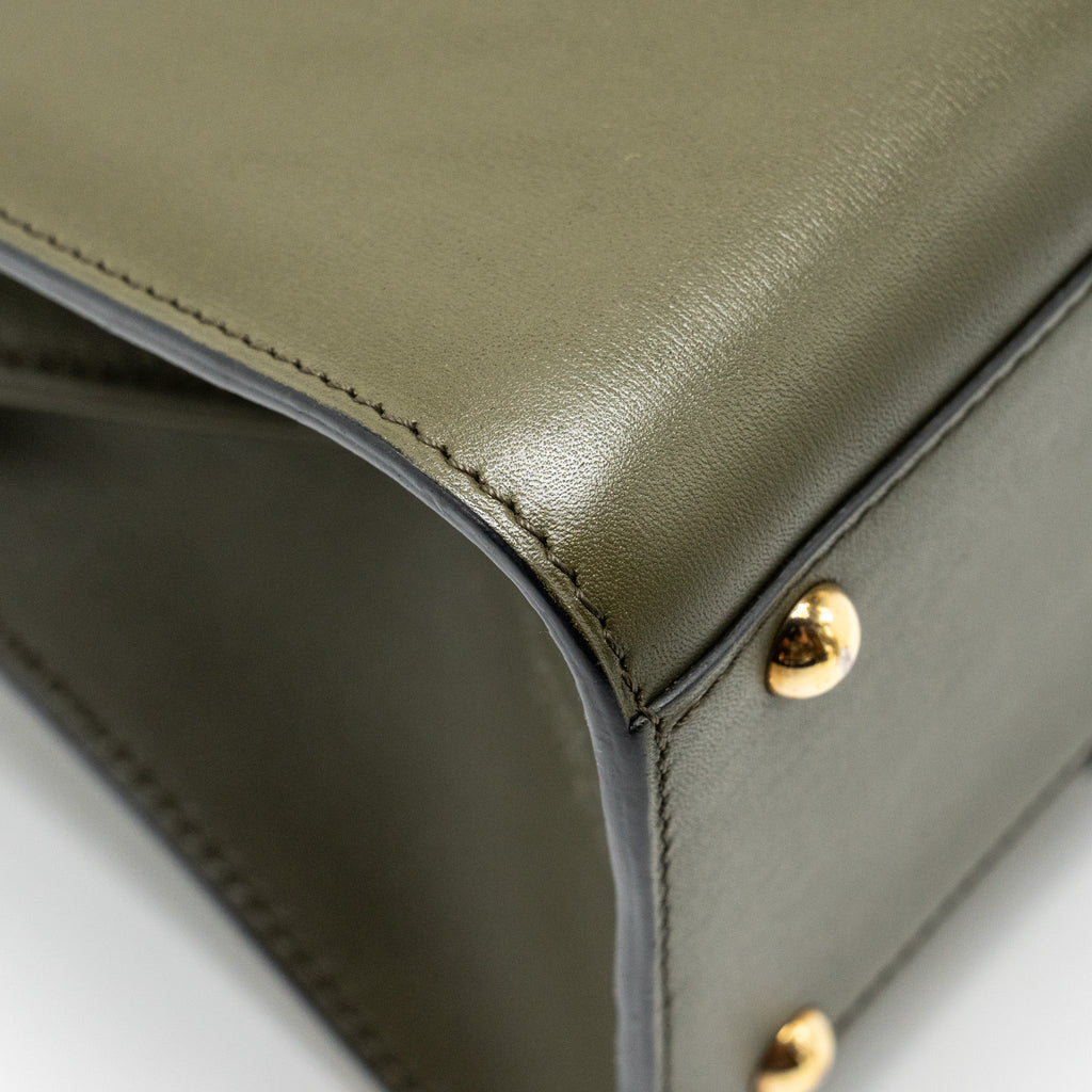 DELVAUX MINI BRILLIANT BAG CALFSKIN OLIVE LGHW