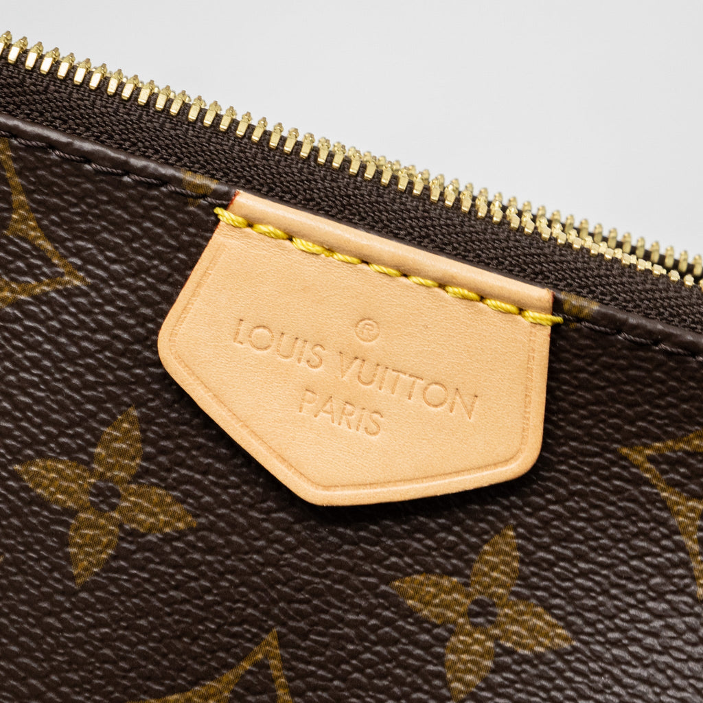 LOUIS VUITTON MULTI POCHETTE MONOGRAM CANVAS KHAKI STRAP GHW