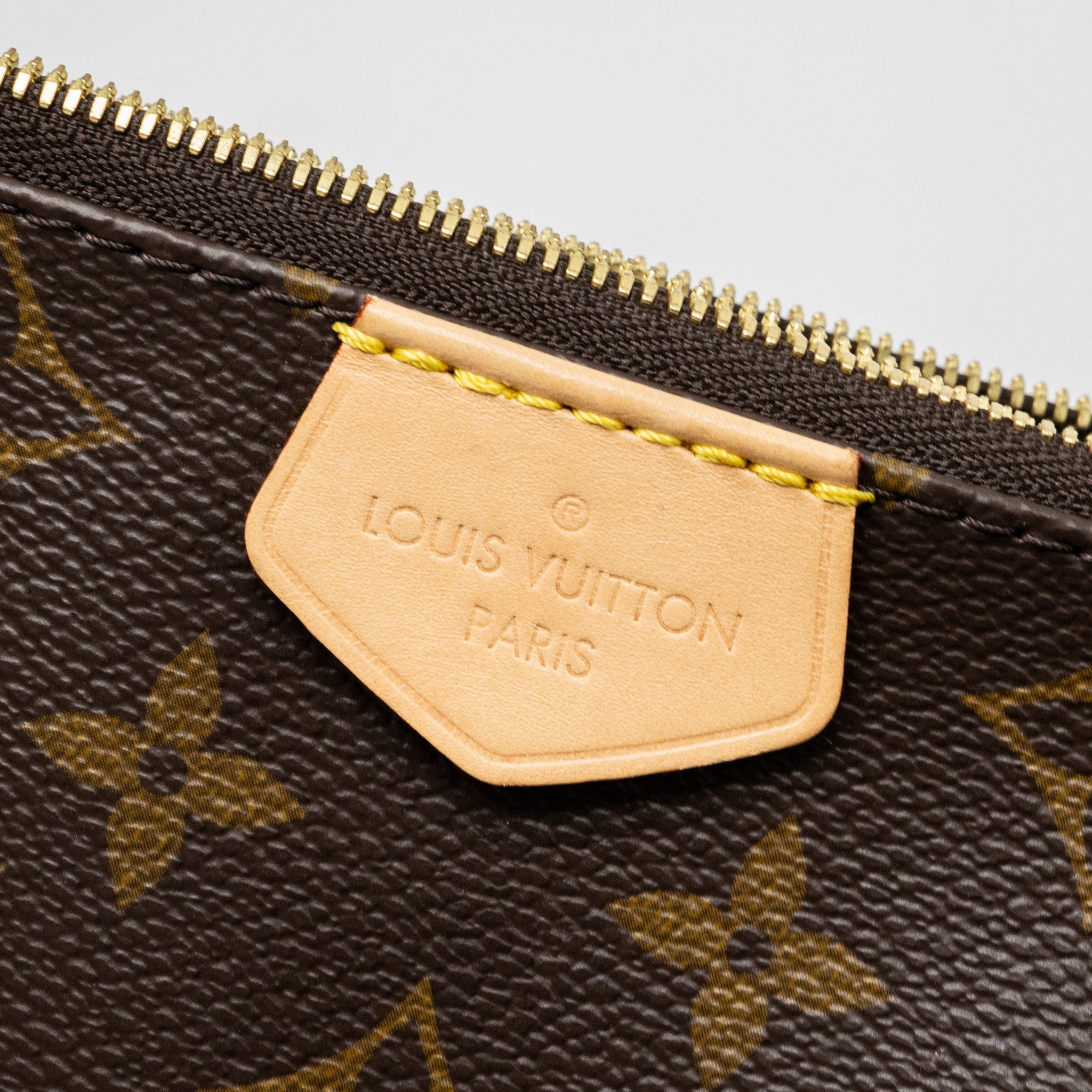 LOUIS VUITTON MULTI POCHETTE MONOGRAM CANVAS KHAKI STRAP GHW