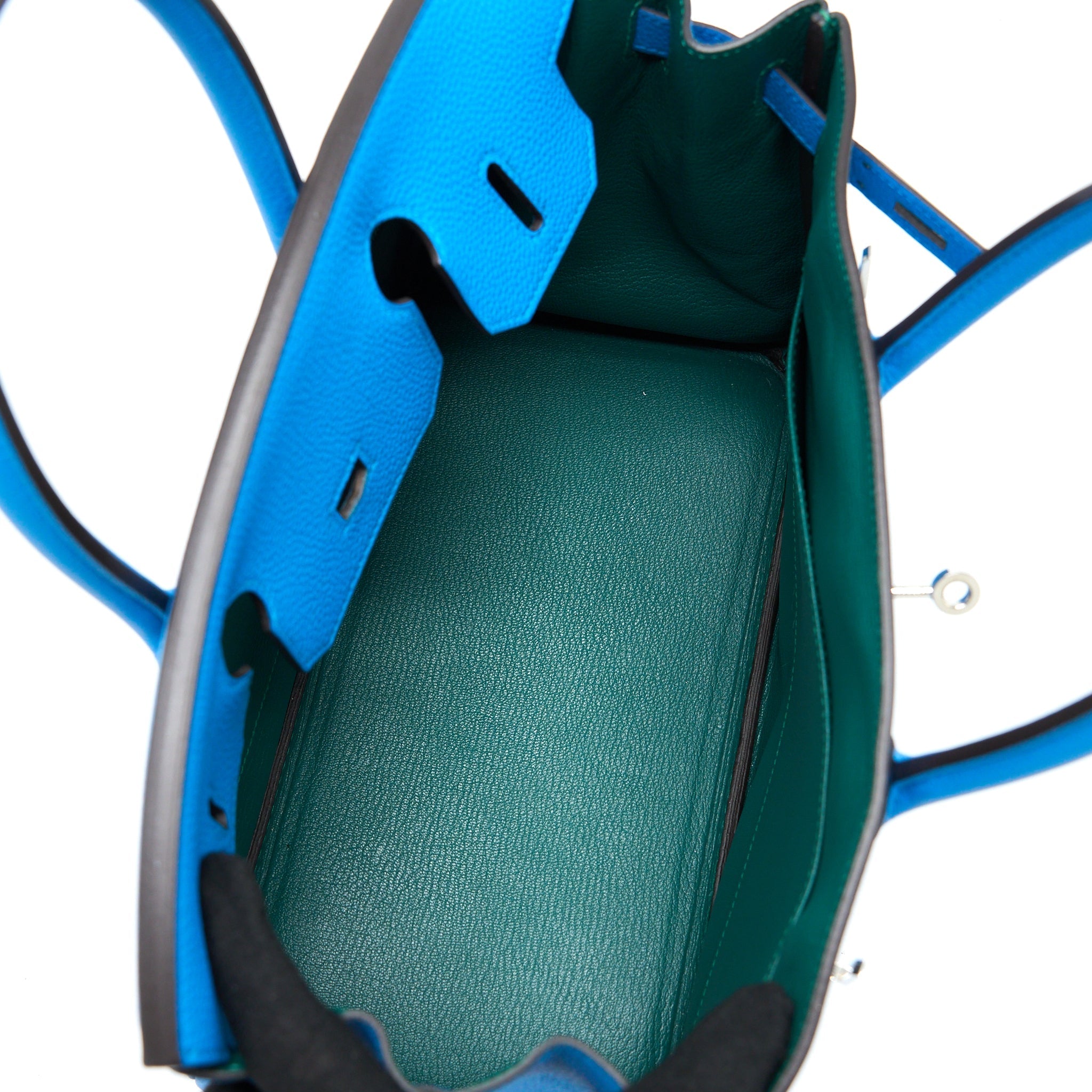 HERMES BIRKIN 30 TOGO BLEU ZANZIBAR/MALACHITE SHW