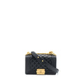 CHANEL SMALL BOY BAG CAVIAR BLACK GHW