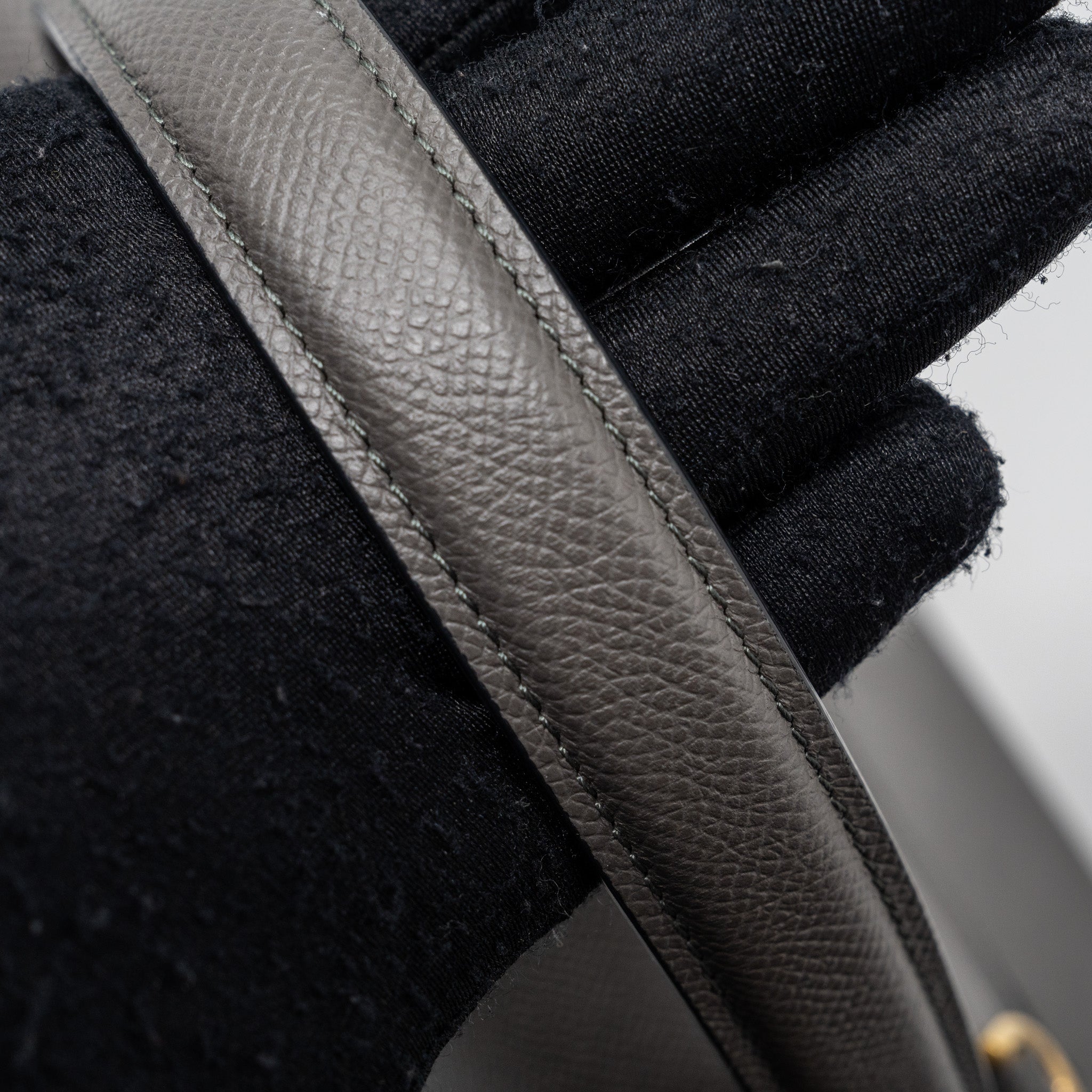 CELINE MINI BELT BAG GRAINED CALFSKIN DARK GREY GHW