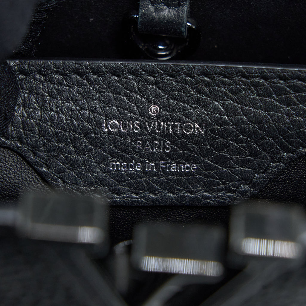 LOUIS VUITTON CAPUCINES BB TAURILLON SO BLACK WITH BLACK HARDWARE