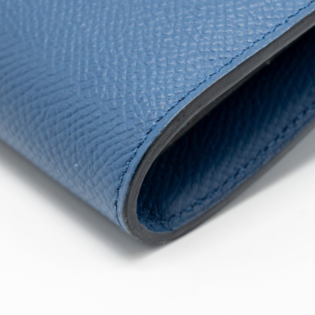 HERMES KELLY LONG WALLET EPSOM DARK BLUE GHW