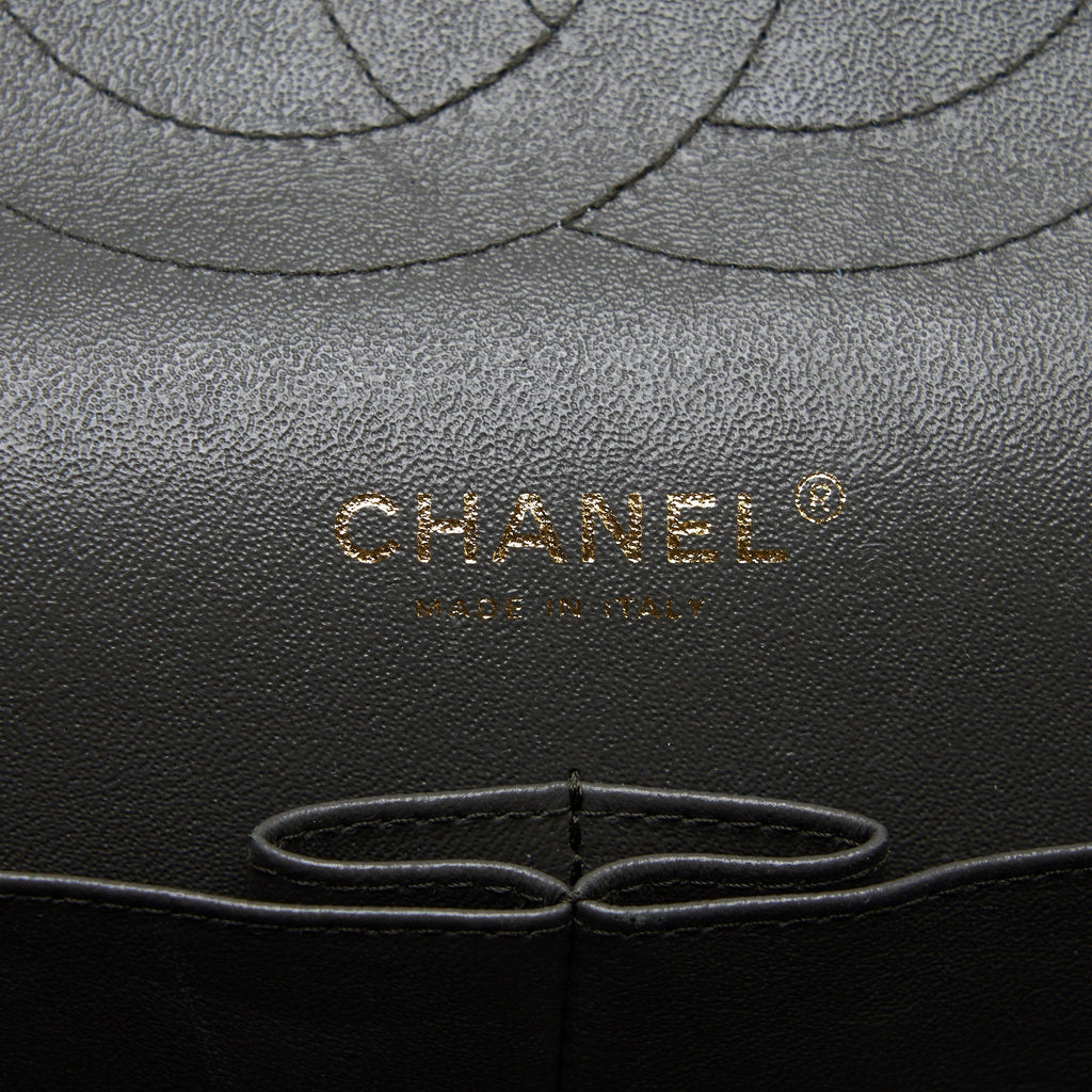 CHANEL CLASSIC JUMBO DOUBLE FLAP BAG CAVIAR OLIVE GREEN GHW