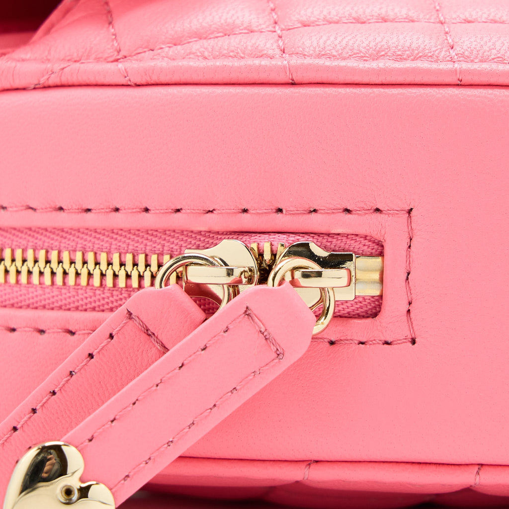 CHANEL 22S HEART BAG LAMBSKIN PINK LGHW (MICROCHIP)