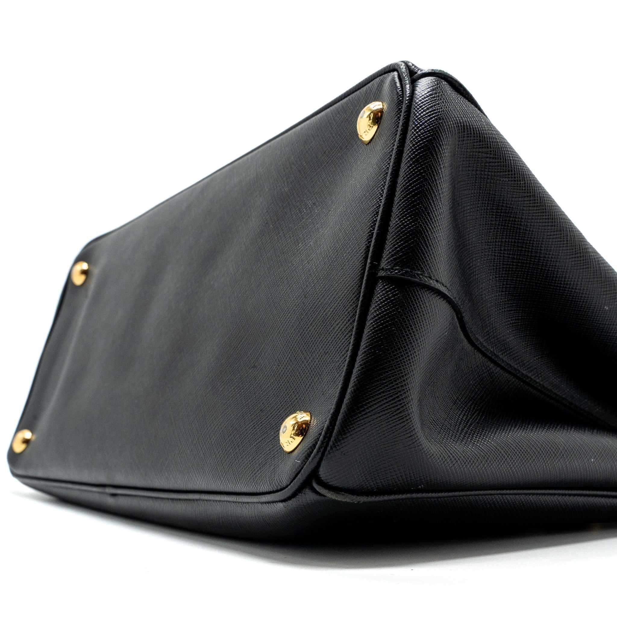 PRADA GALLERIA SAFFIANO TOTE BAG CALFSKIN BLACK GHW