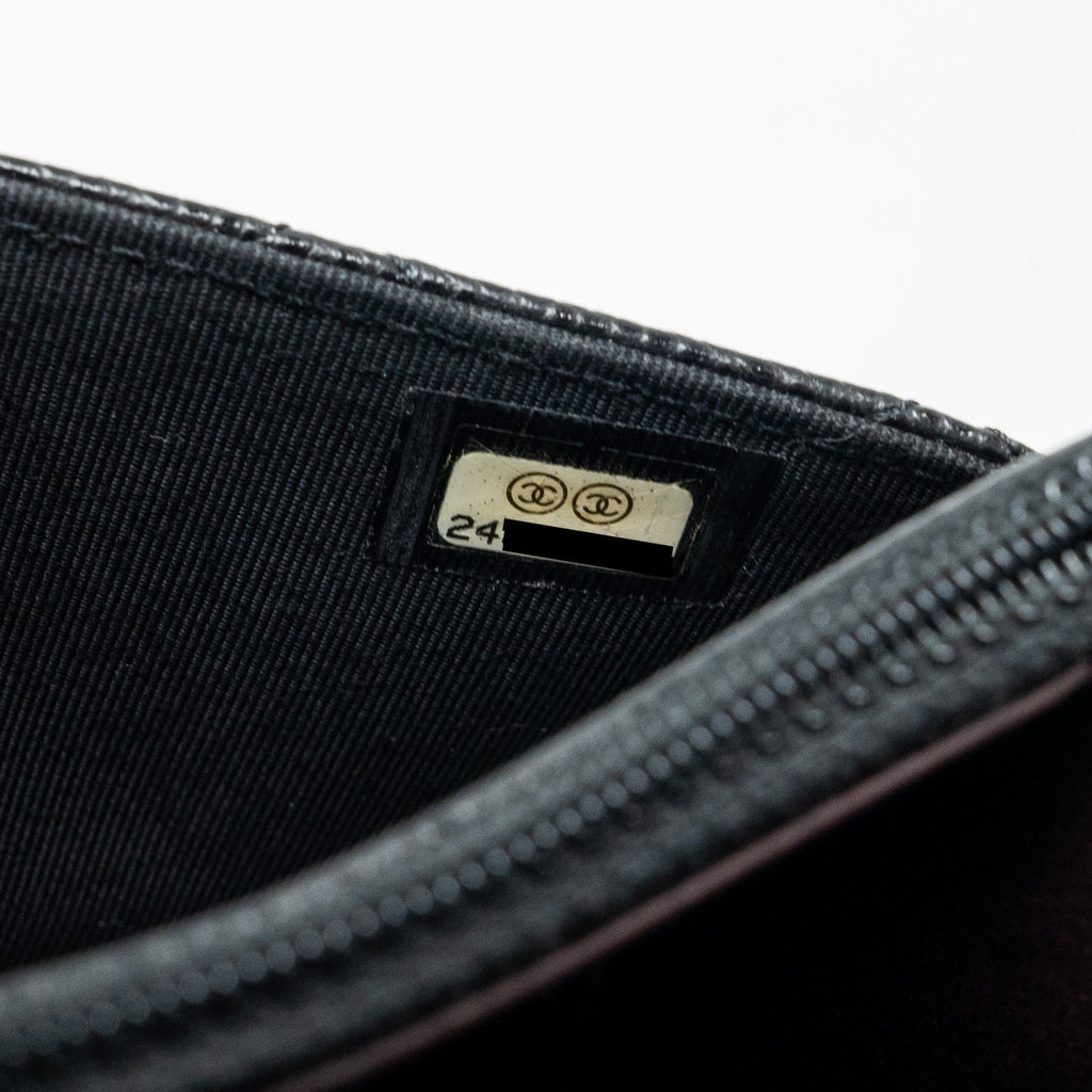 CHANEL CLASSIC WALLET ON CHAIN CAVIAR BLACK GHW