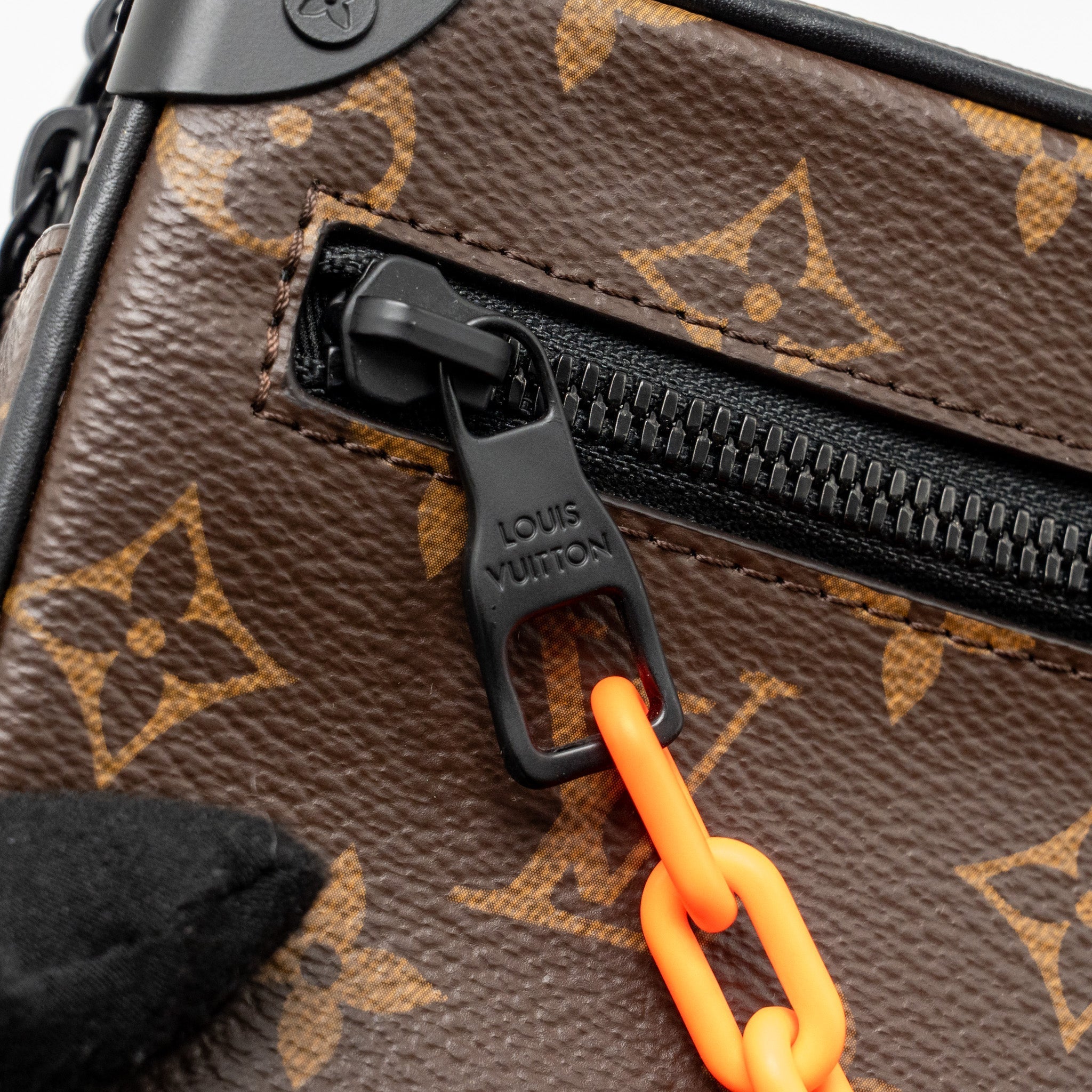 LOUIS VUITTON MINI SOFT TRUNK MONOGRAM CANVAS MARA-BLACK/ORANGE HARDWARE