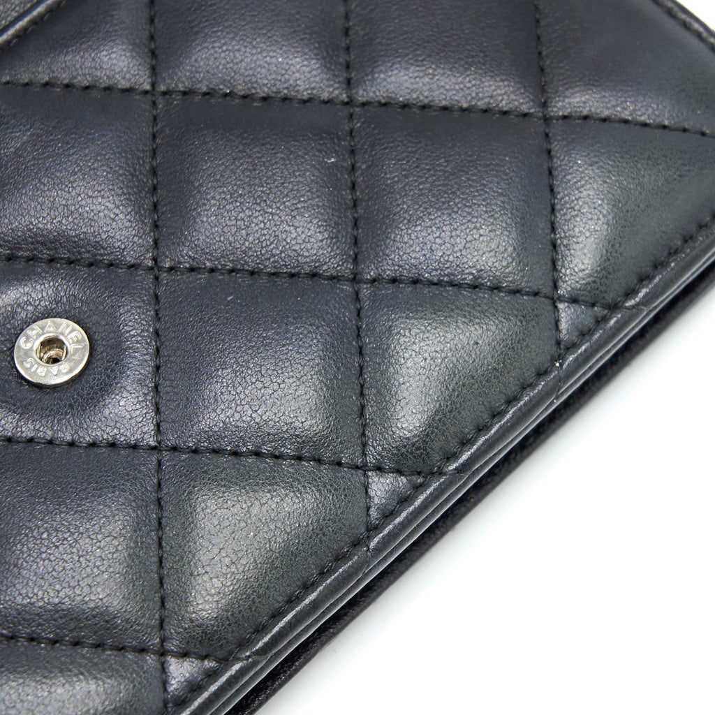 CHANEL CLASSIC WALLET ON CHAIN LAMBSKIN BLACK SHW