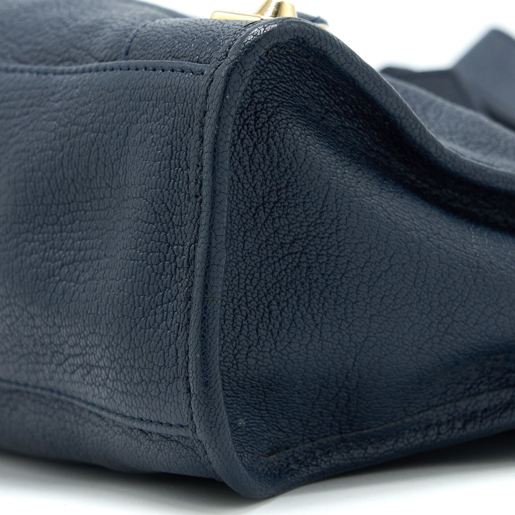 BALENCIAGA MINI CITY BAG NAVY GHW