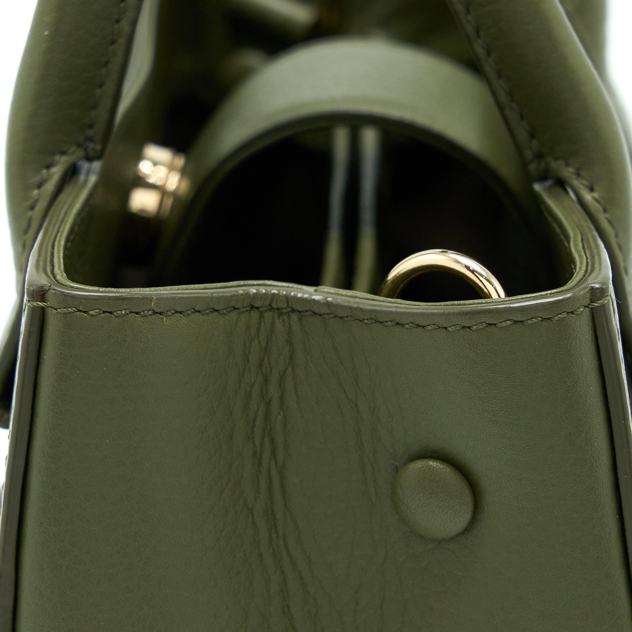 CHANEL SMALL TOP HANDLE TOTE CALFSKIN GREEN LGHW