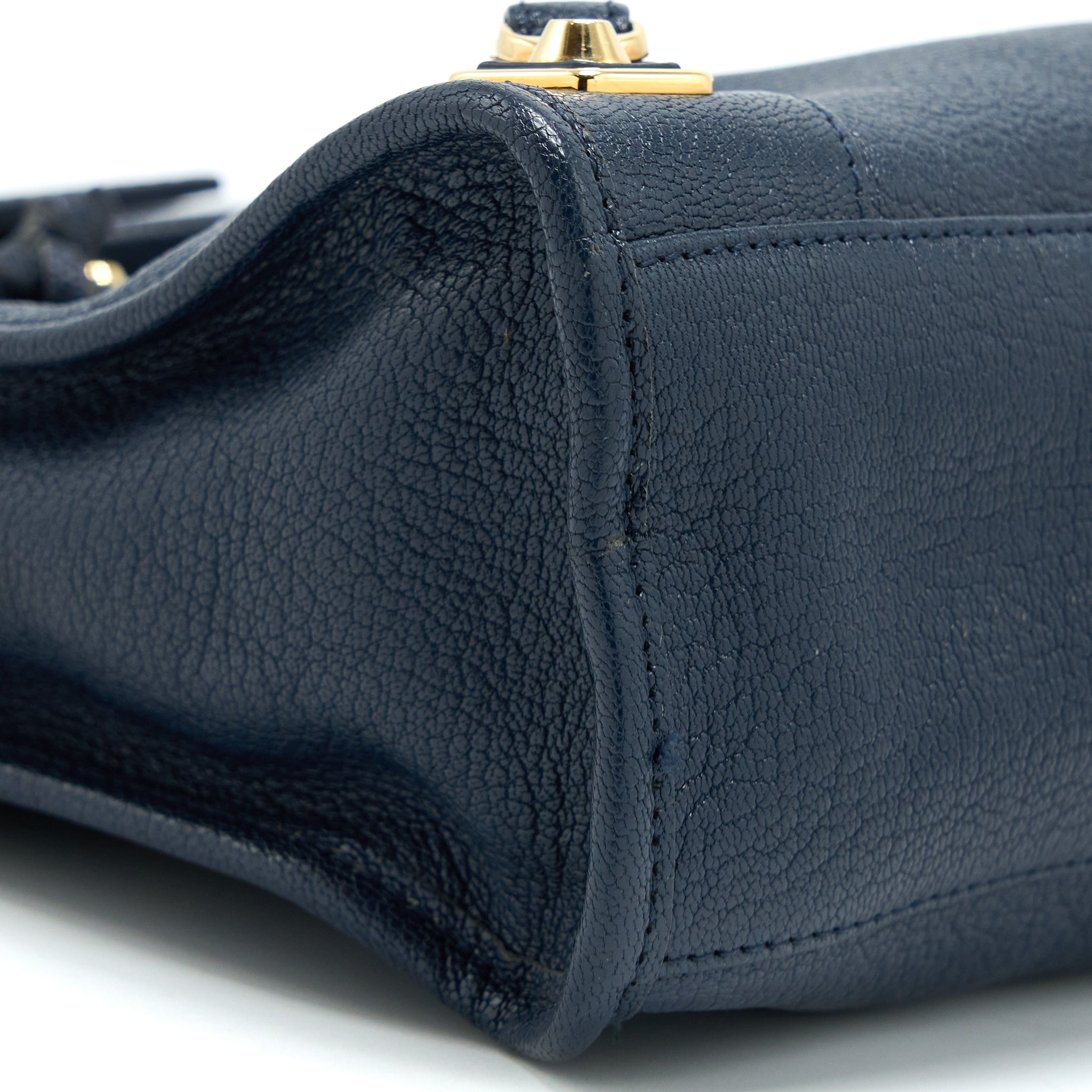BALENCIAGA MINI CITY BAG NAVY GHW