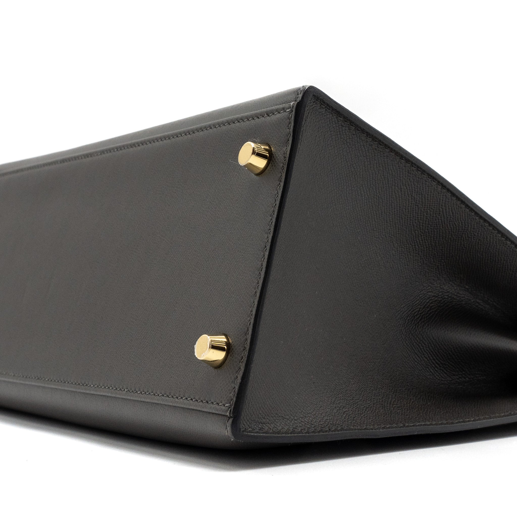 HERMES KELLY 28 MADAME LEATHER GRAPHITE GHW