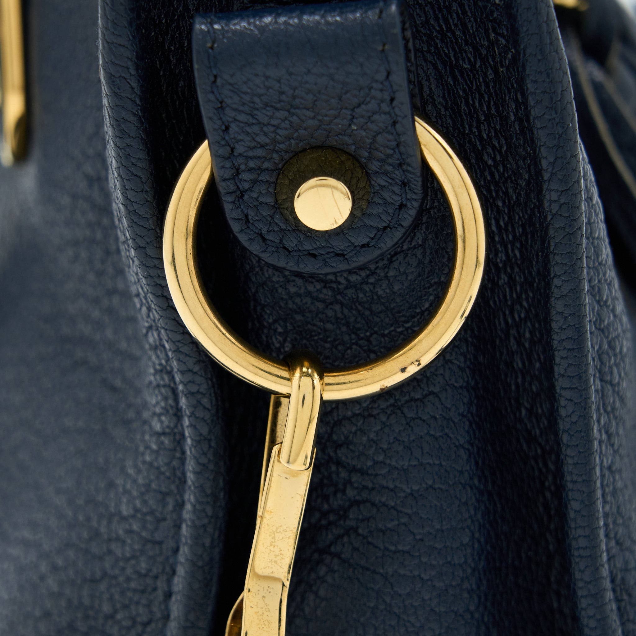 BALENCIAGA MINI CITY BAG NAVY GHW