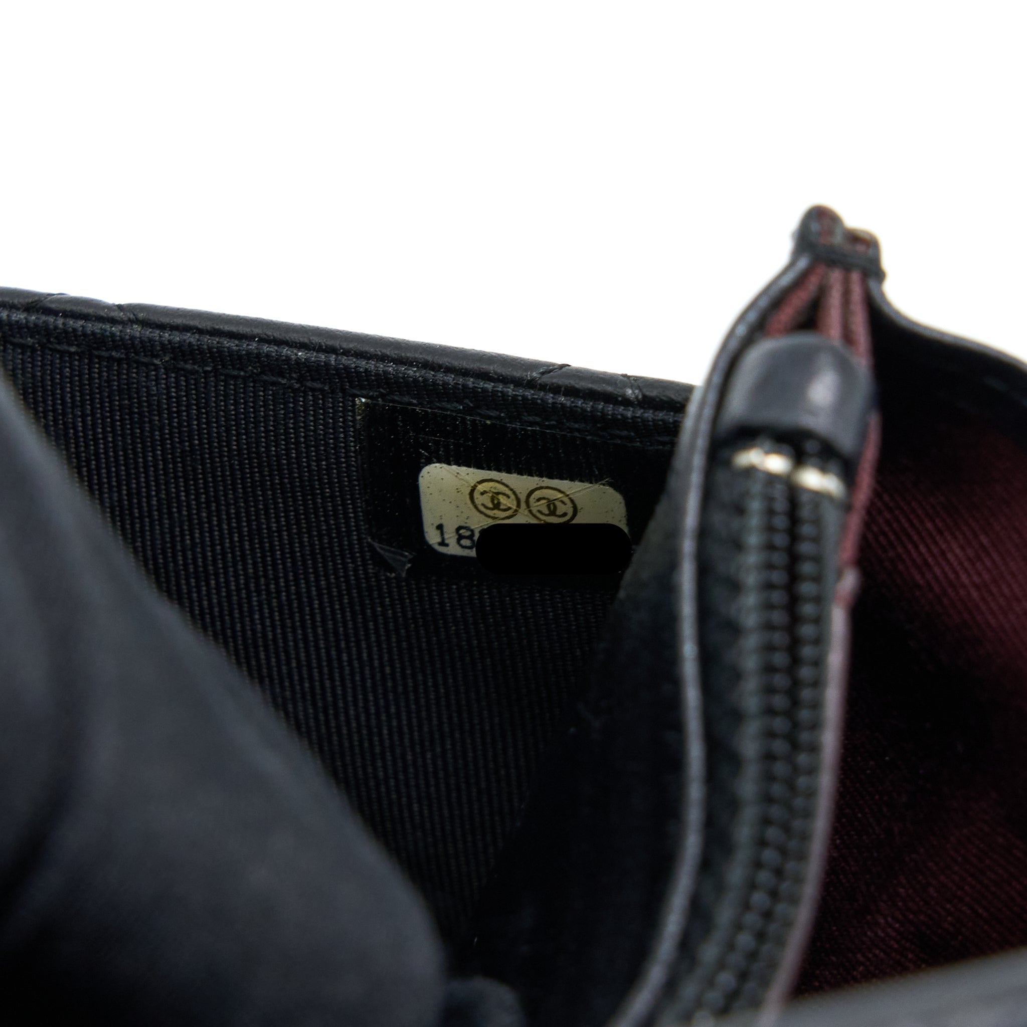 CHANEL CLASSIC WALLET ON CHAIN LAMBSKIN BLACK SHW