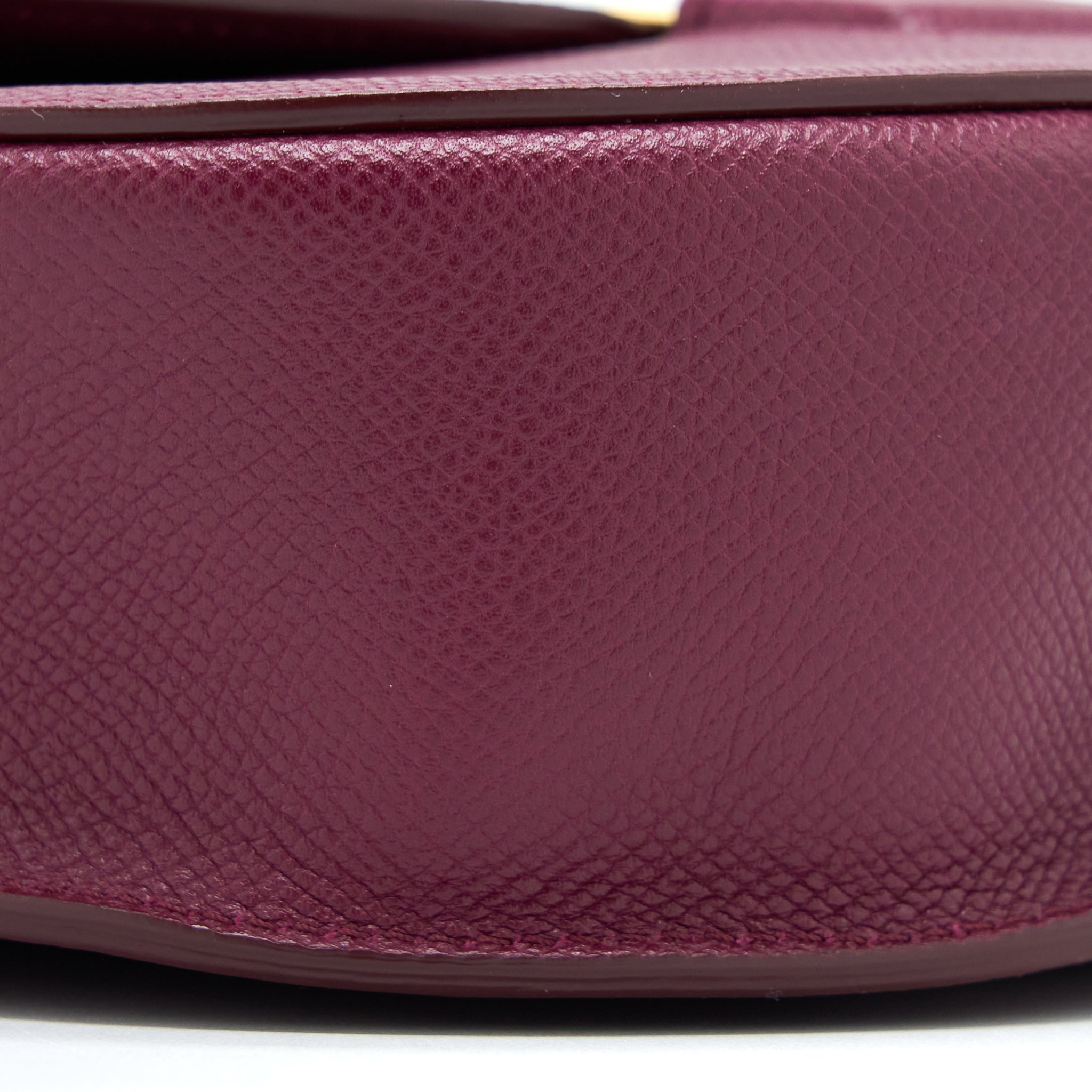 CELINE COMPACT TROTTEUR CROSSBODY SHOULDER BAG DARK PURPLE GHW