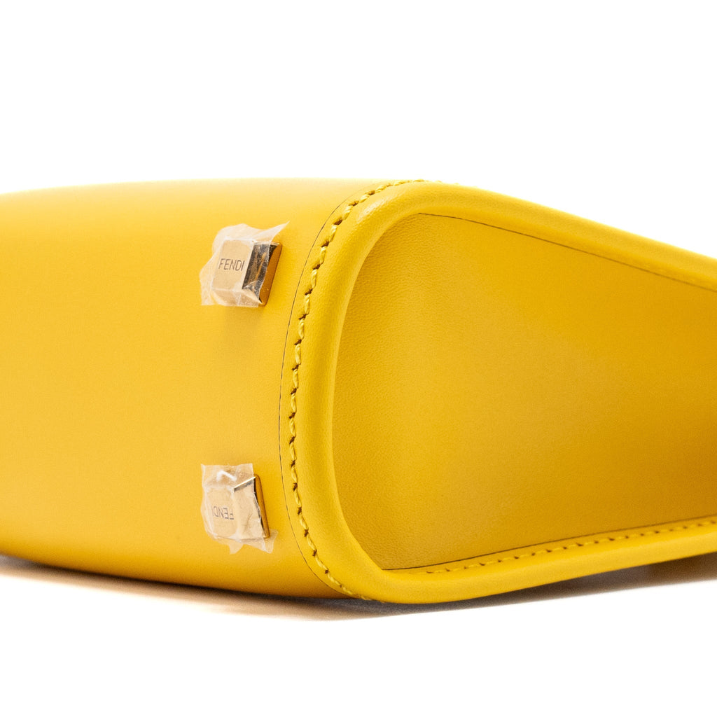 FENDI MINI SUNSHINE SHOPPER CALFSKIN YELLOW GHW