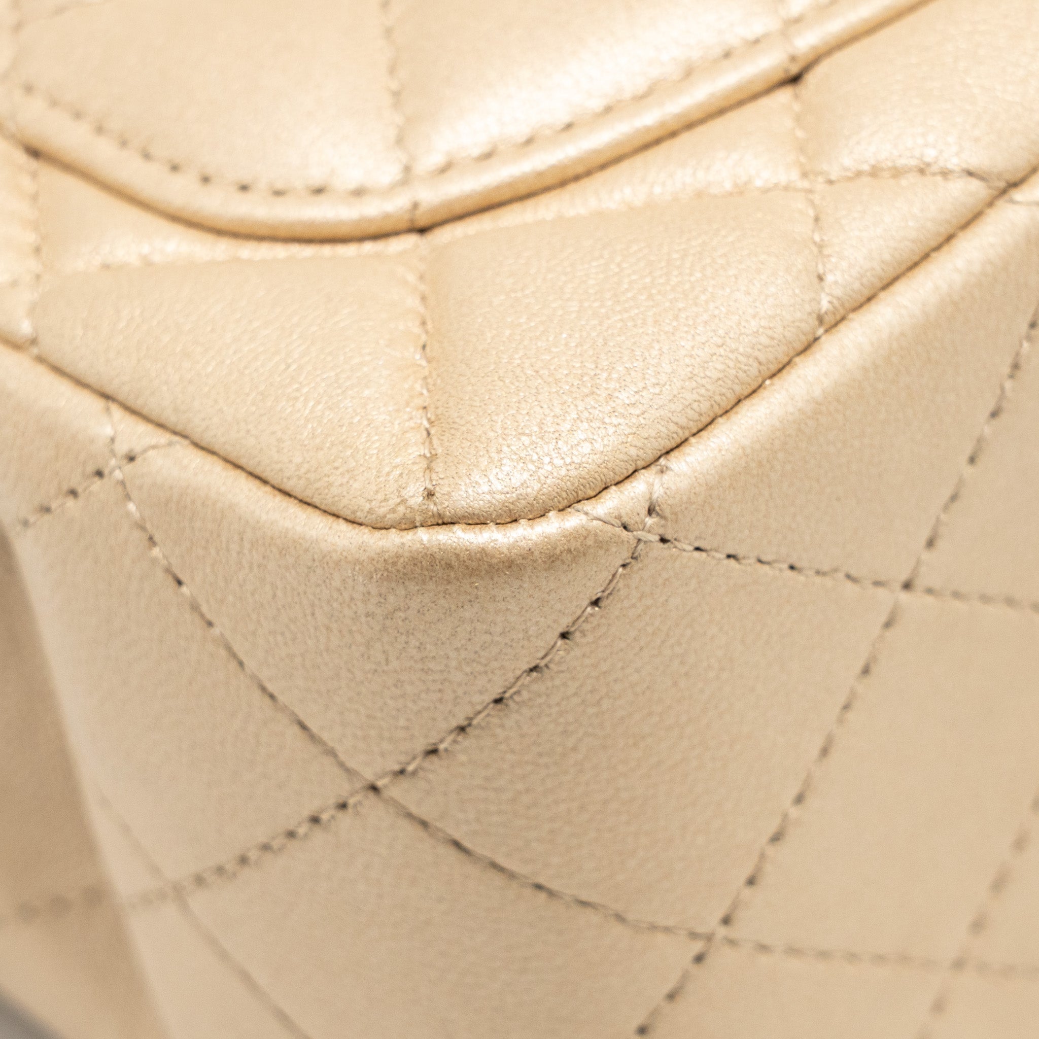 CHANEL MINI SQUARE FLAP BAG LAMBSKIN GOLD GHW