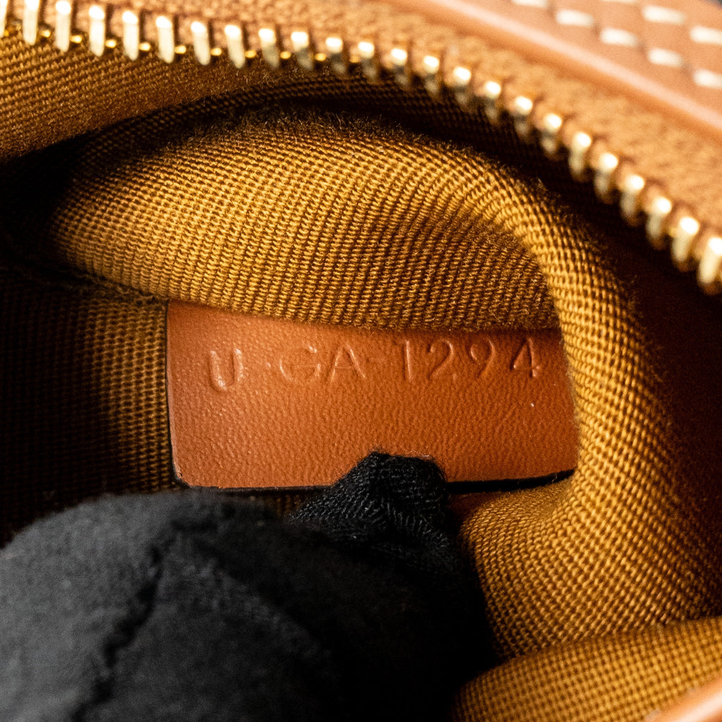 CELINE SMALL BOSTON BAG TRIOMPHE CANVAS/CALFSKIN TAN GHW