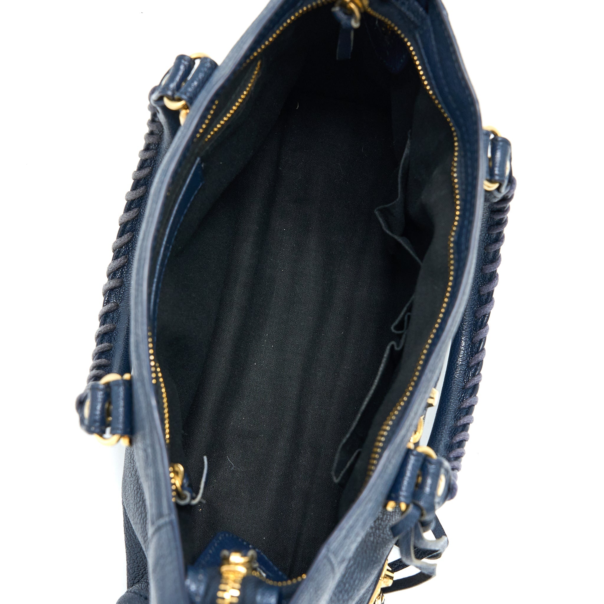 BALENCIAGA MINI CITY BAG NAVY GHW