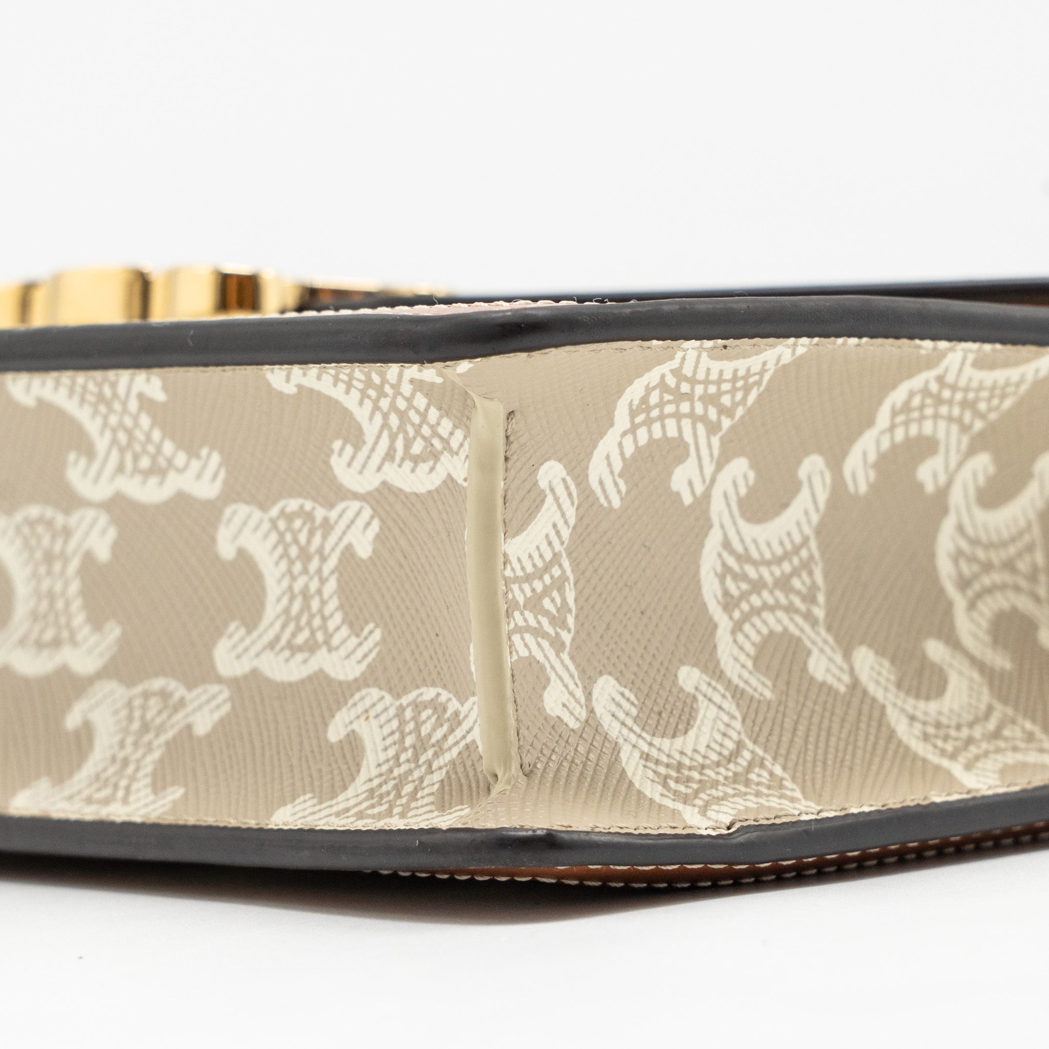 CELINE WALLET ON CHAIN MARGO TRIOMPHE CANVAS/CALFSKIN GHW