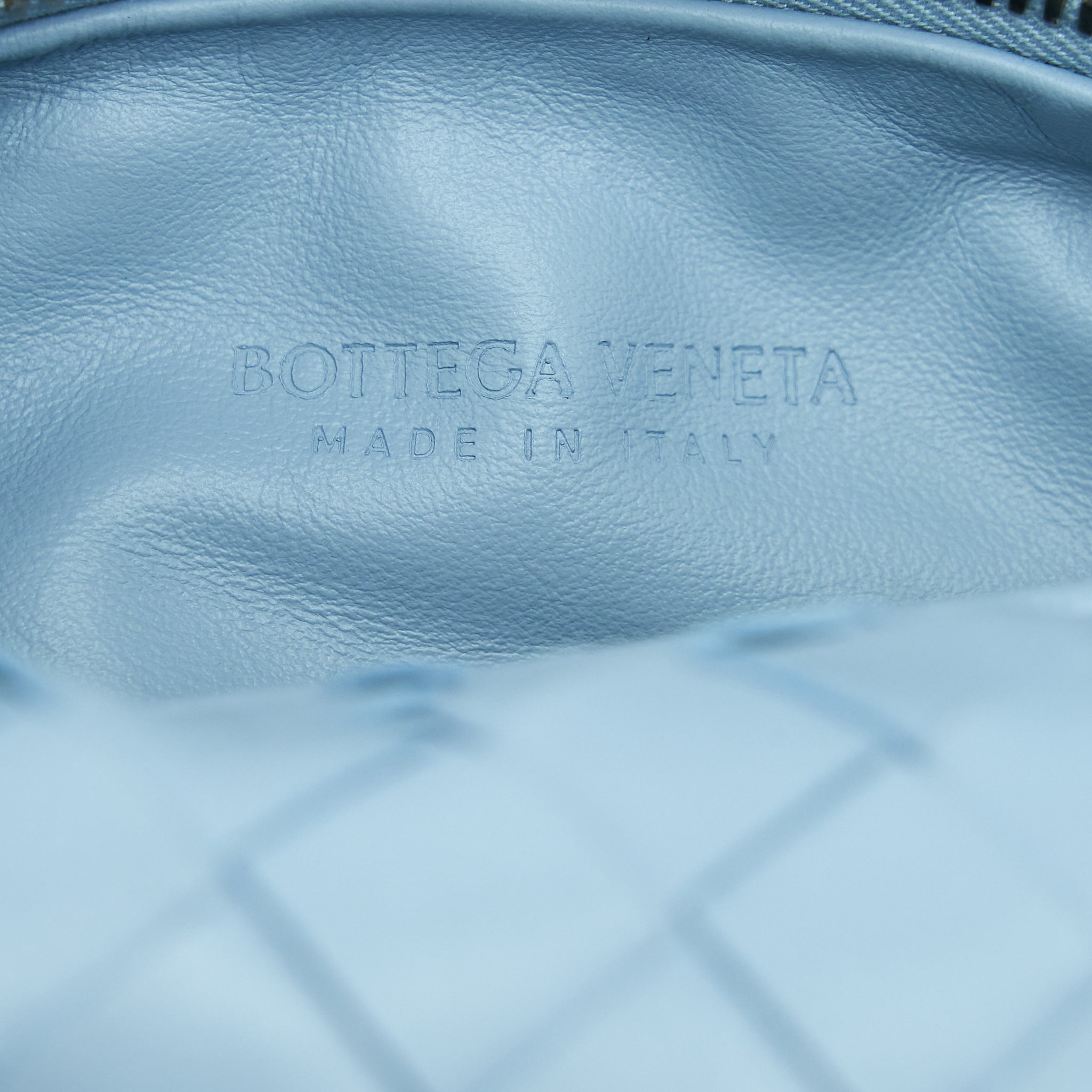 BOTTEGA VENETA MINI JODIE BAG LIGHT BLUE SHW